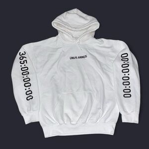 Unus Annus The Beginning and the End Countdown Hoodie White